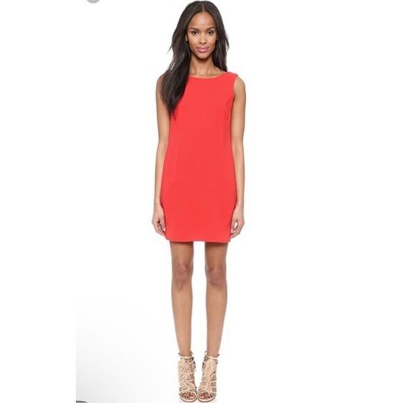 BCBGMaxazria Plunge back Ellie dress size 2 Poppy color, flattering, date - Picture 2 of 12